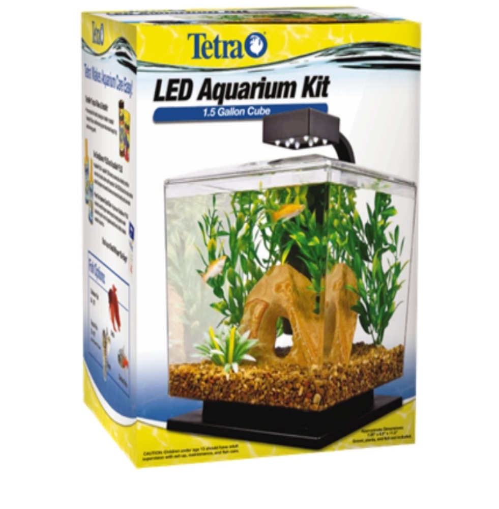 NIB TETRA LED W/FILTER 1.5 GALLON BETTA TANK KIT